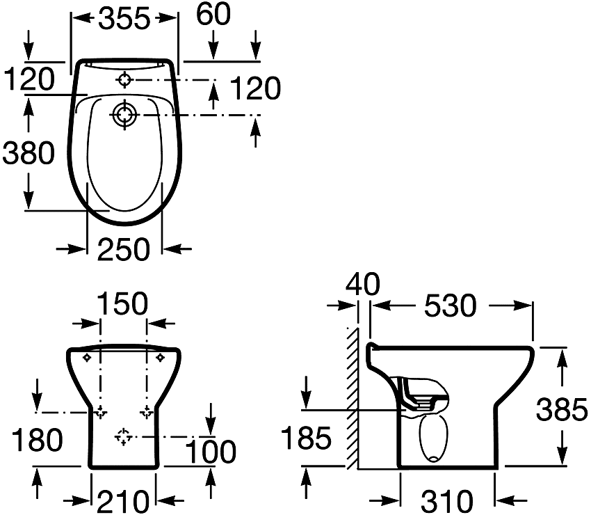 Roca Victoria 357390000/806390004 Биде напольное с крышкой