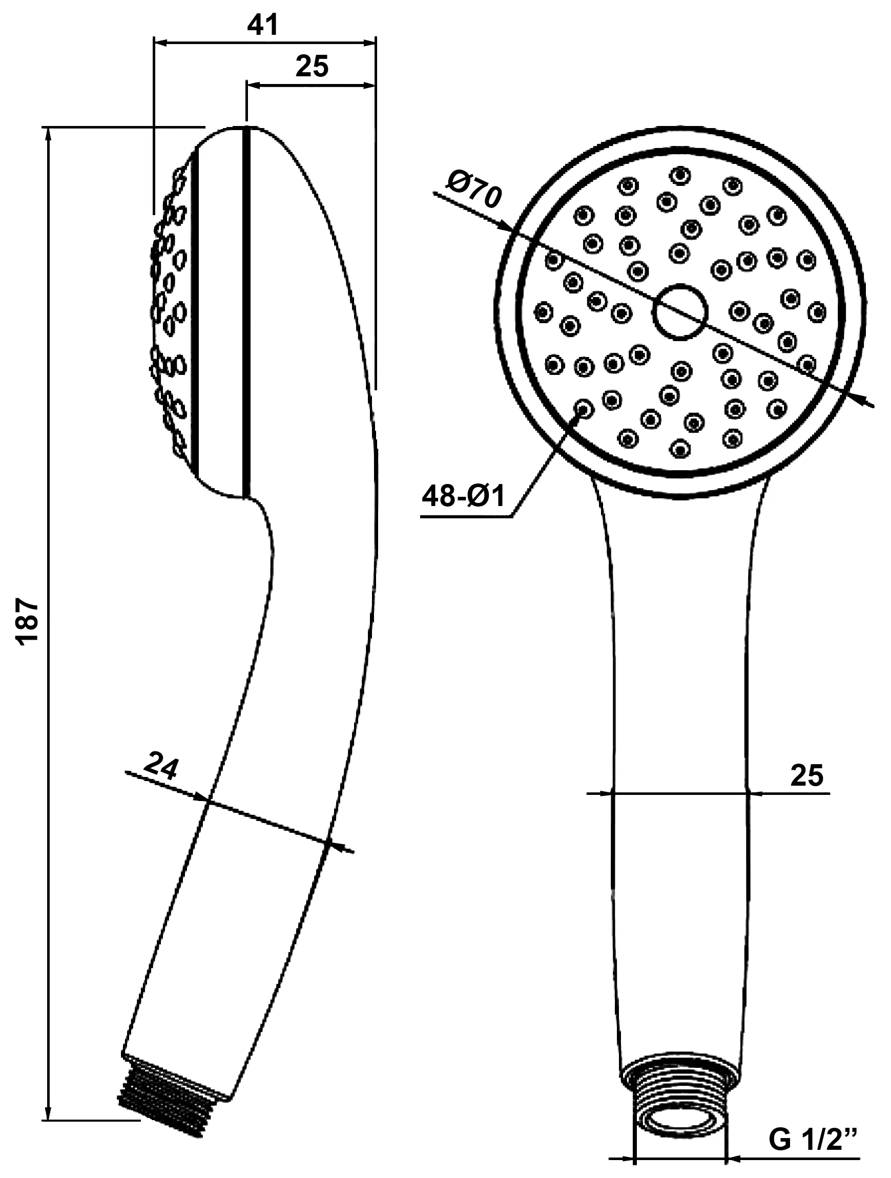 Mofem Basic 438-0019-15 Ручной душ (1 режим)