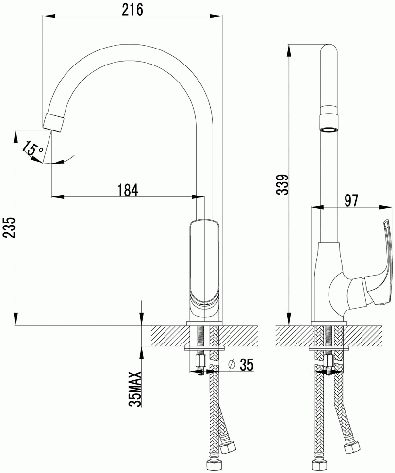 Lemark Plus Shape LM1705C Смеситель для кухни