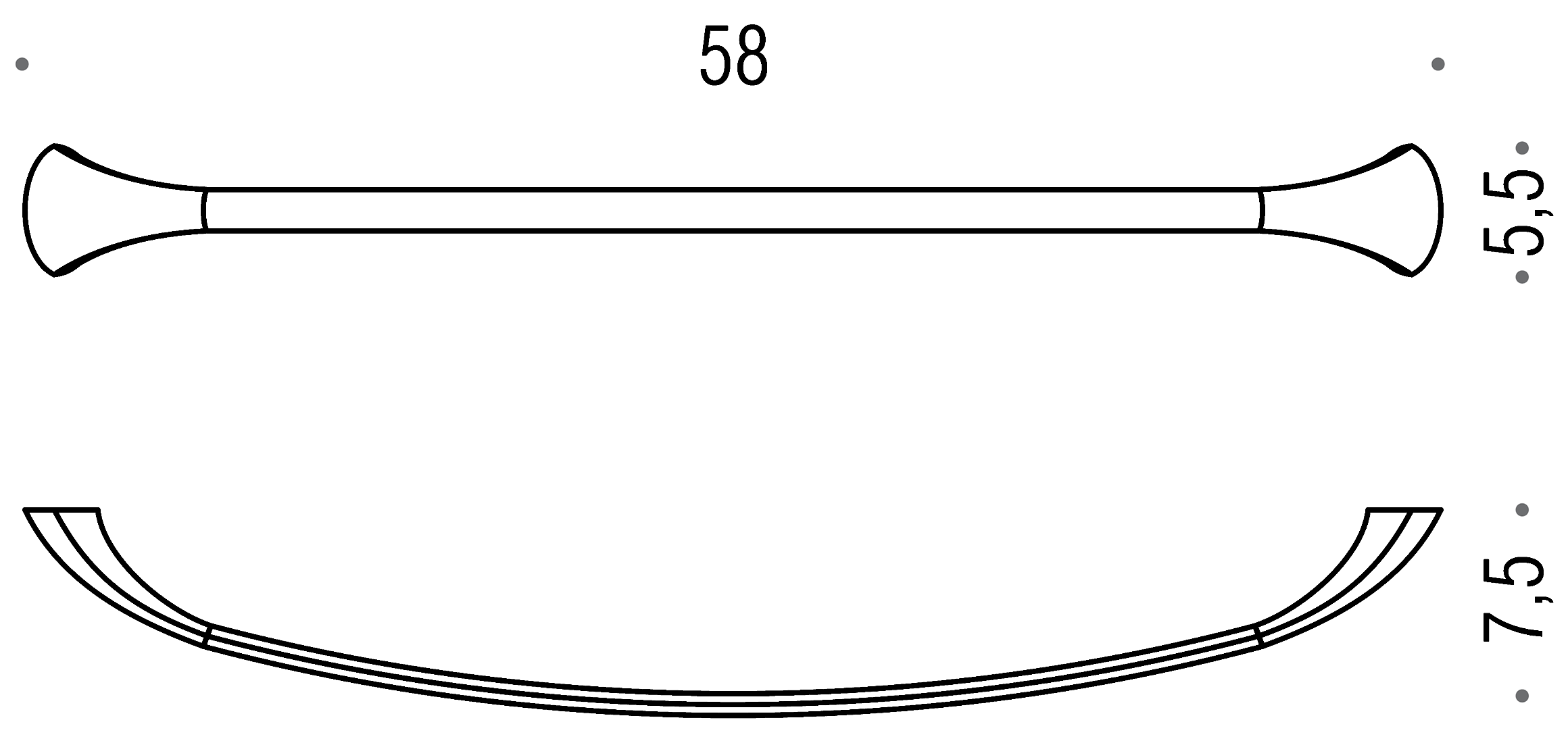 Colombo Link B2411 Полотенцедержатель 58 см