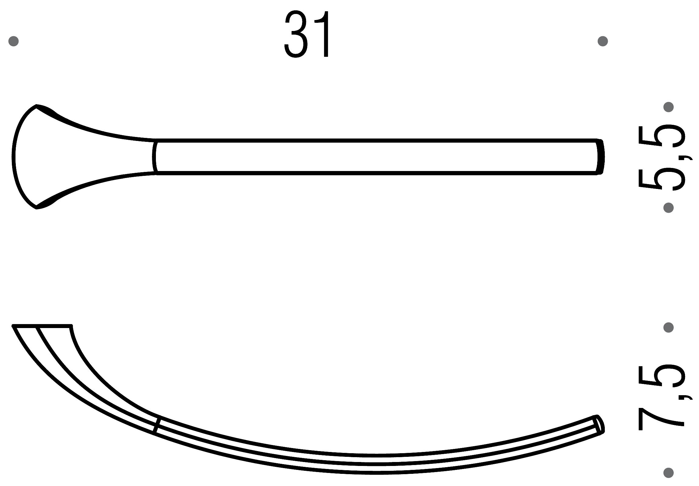 Colombo Link B2412 Полотенцедержатель 31 см