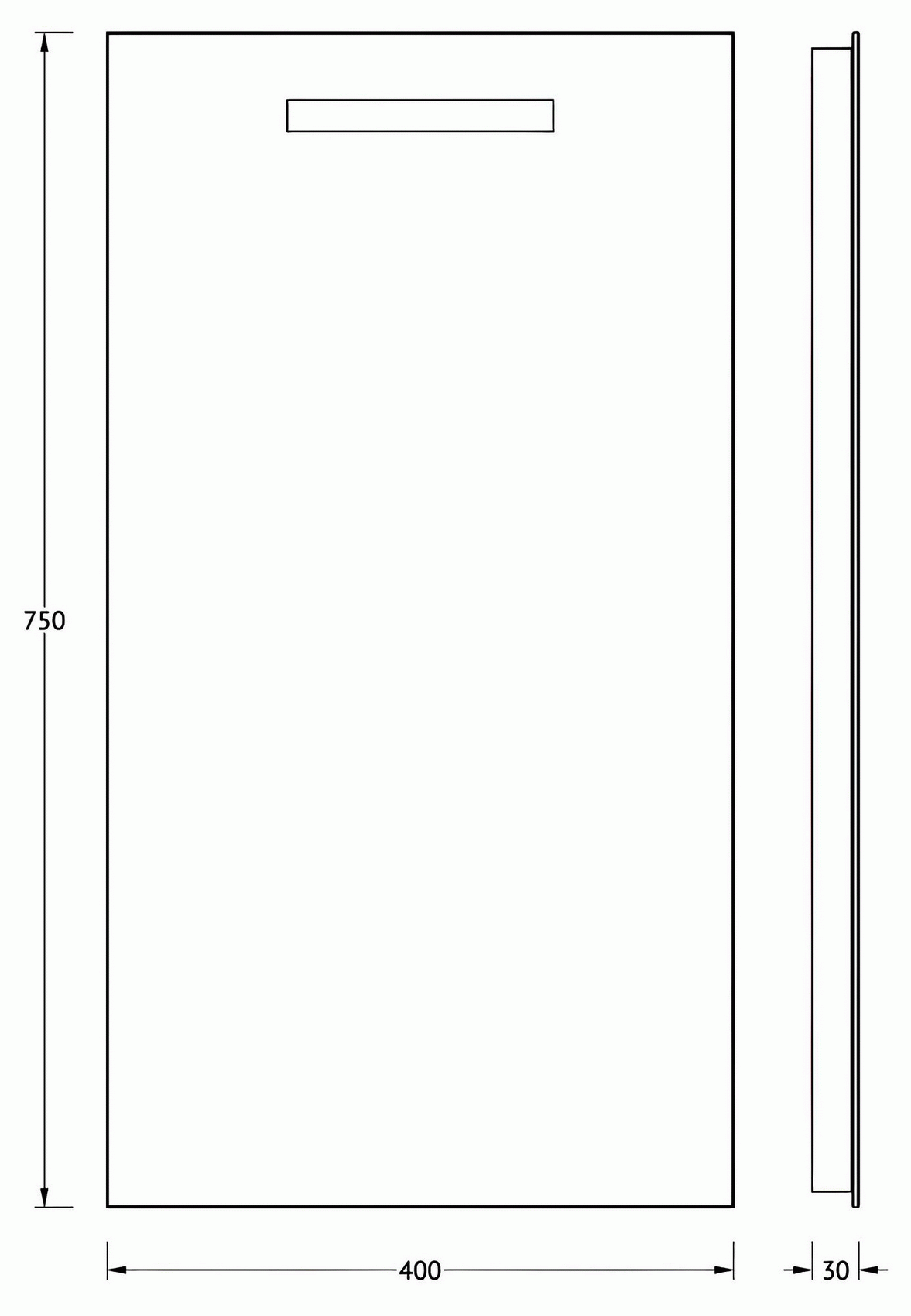 Evoform Lumline BY2000 Зеркало со встроенным LUM-светильником 40x75