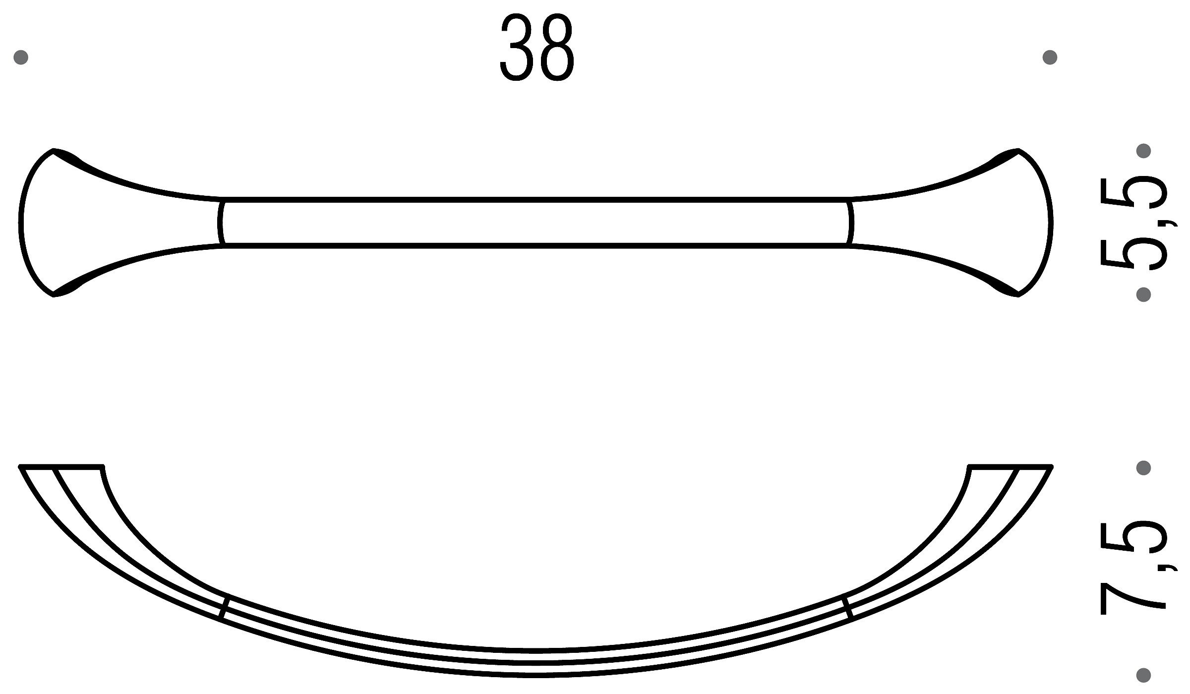 Colombo Link B2409 Полотенцедержатель 38 см