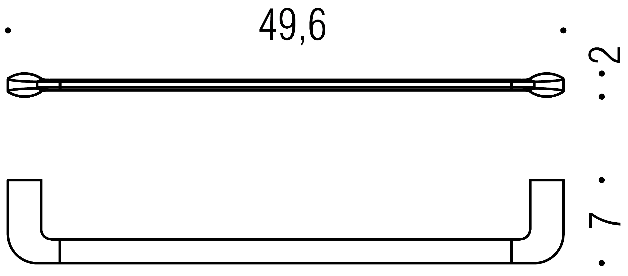 Colombo Trenta B3010 Полотенцедержатель 50 см (хром)