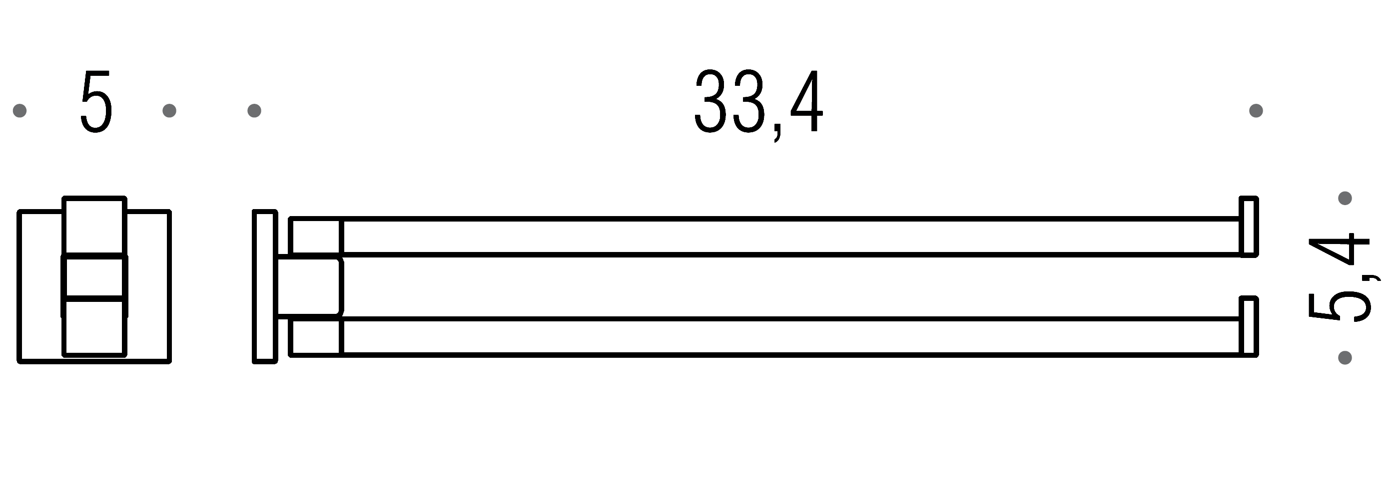 Colombo BasicQ B3712 Полотенцедержатель 2-ой поворотный