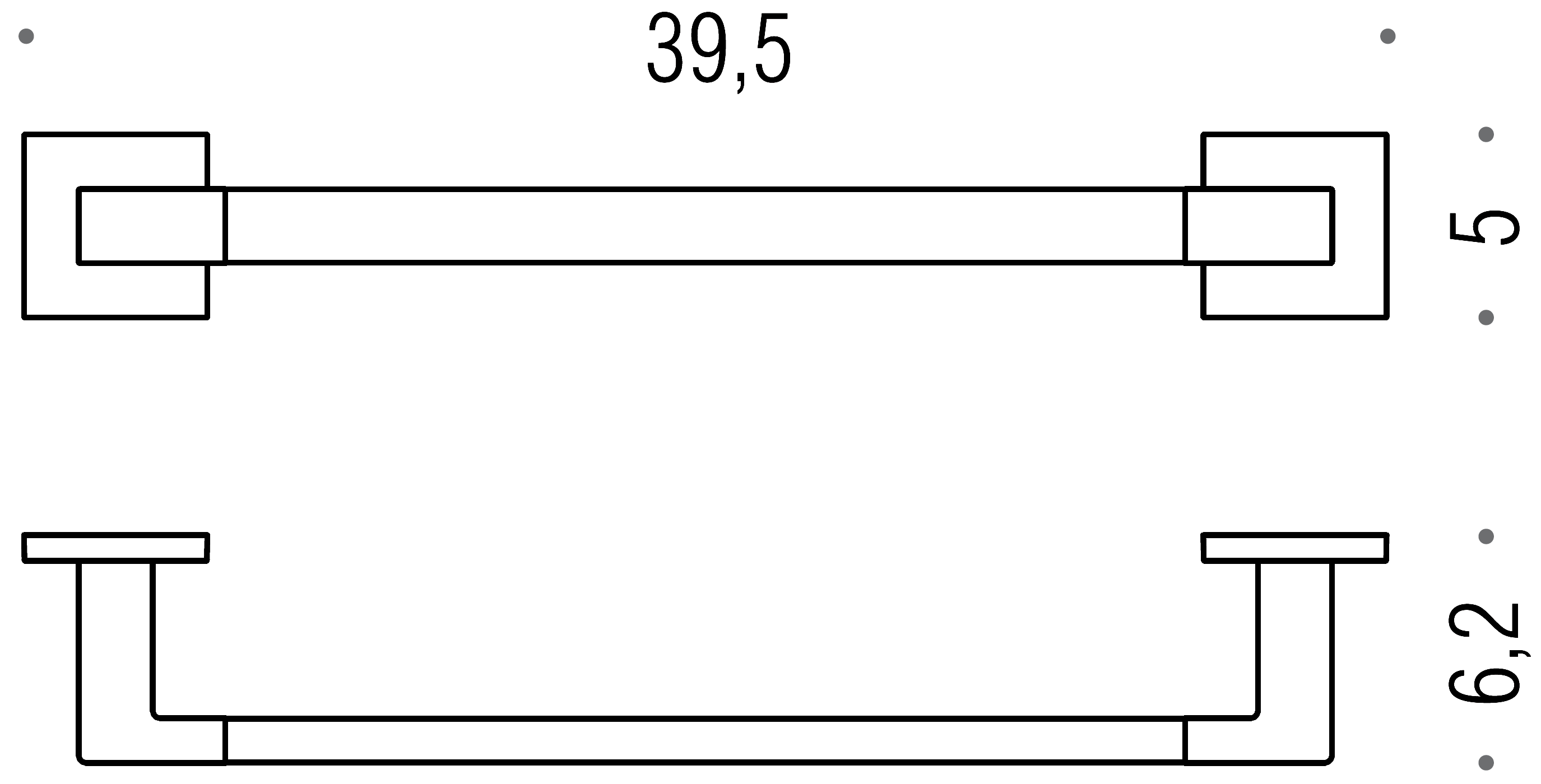 Colombo BasicQ B3709 Полотенцедержатель 40 см