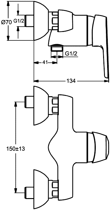 Ideal Standard CeraSprint B9570AA  Смеситель душевой