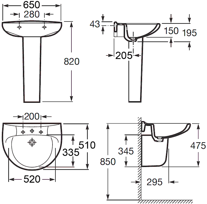 Roca Victoria 327391000 Раковина 650х510