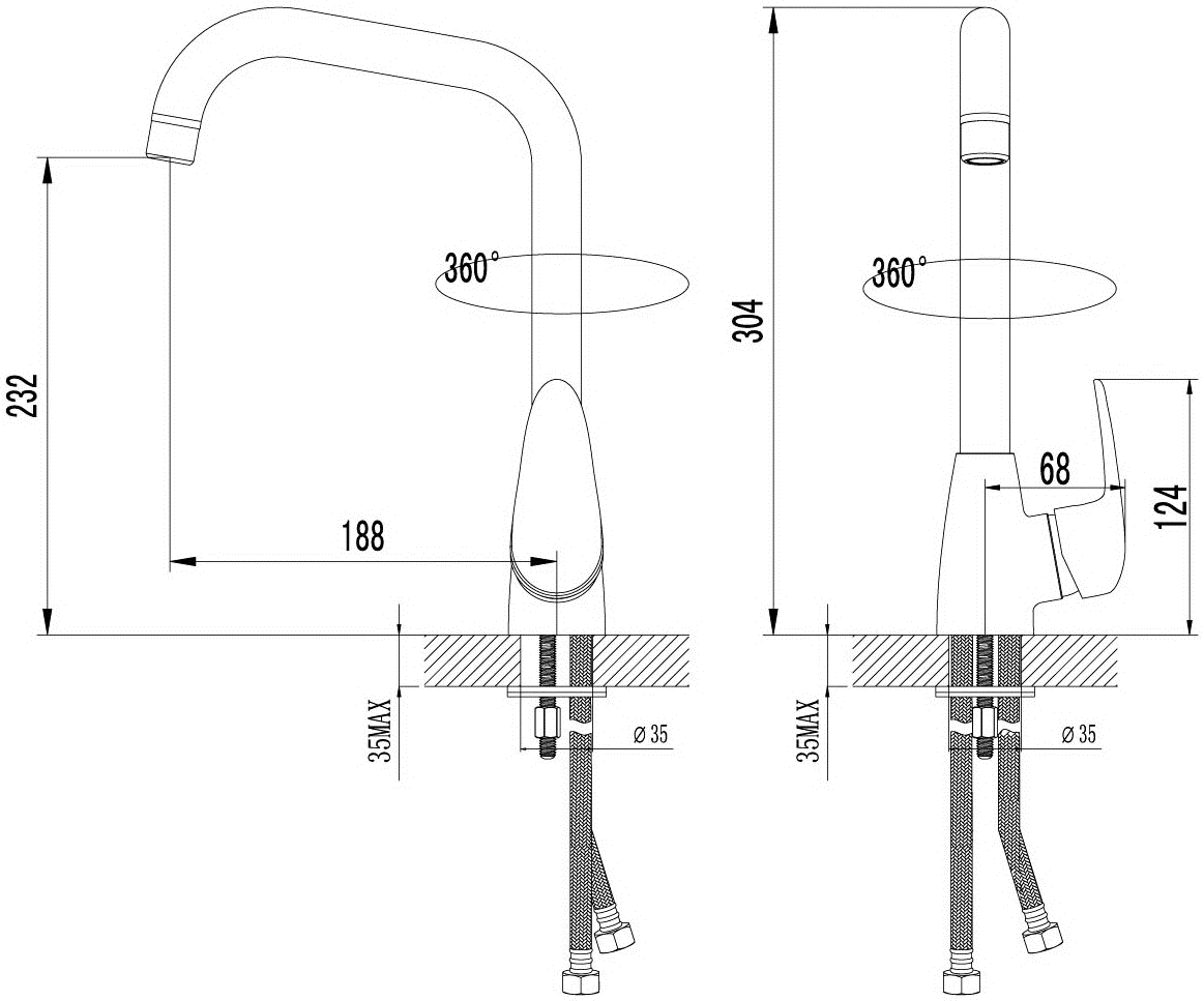 Lemark Pramen LM3305C Смеситель для кухни