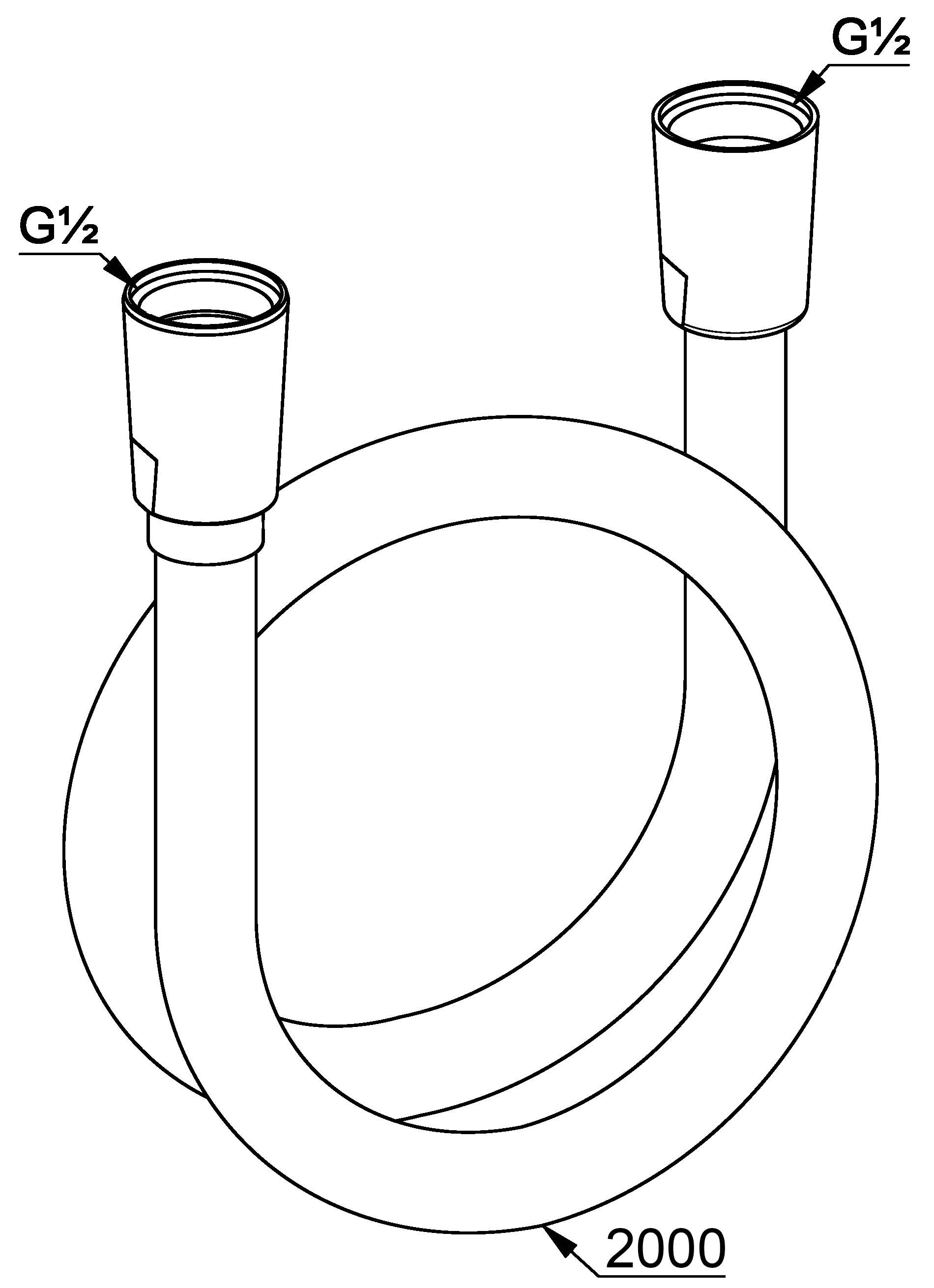 Kludi Logoflex 6105705-00 Шланг душевой 2.00 м