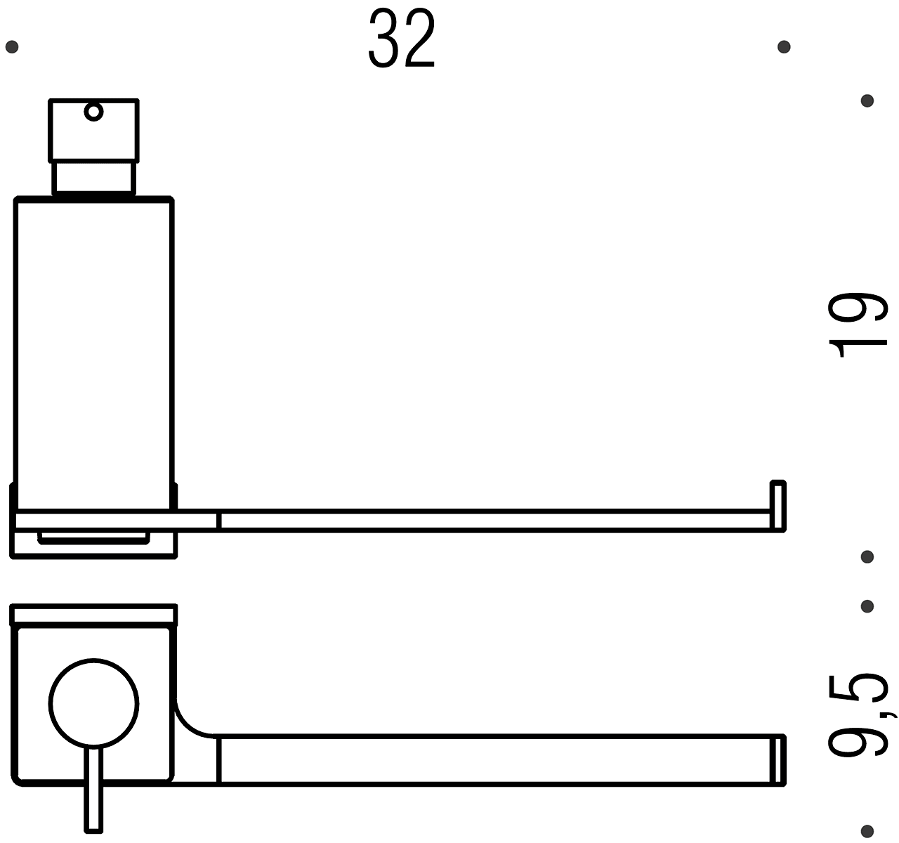 Colombo Look B1674 BM Полотенцедержатель с диспенсером (белый)