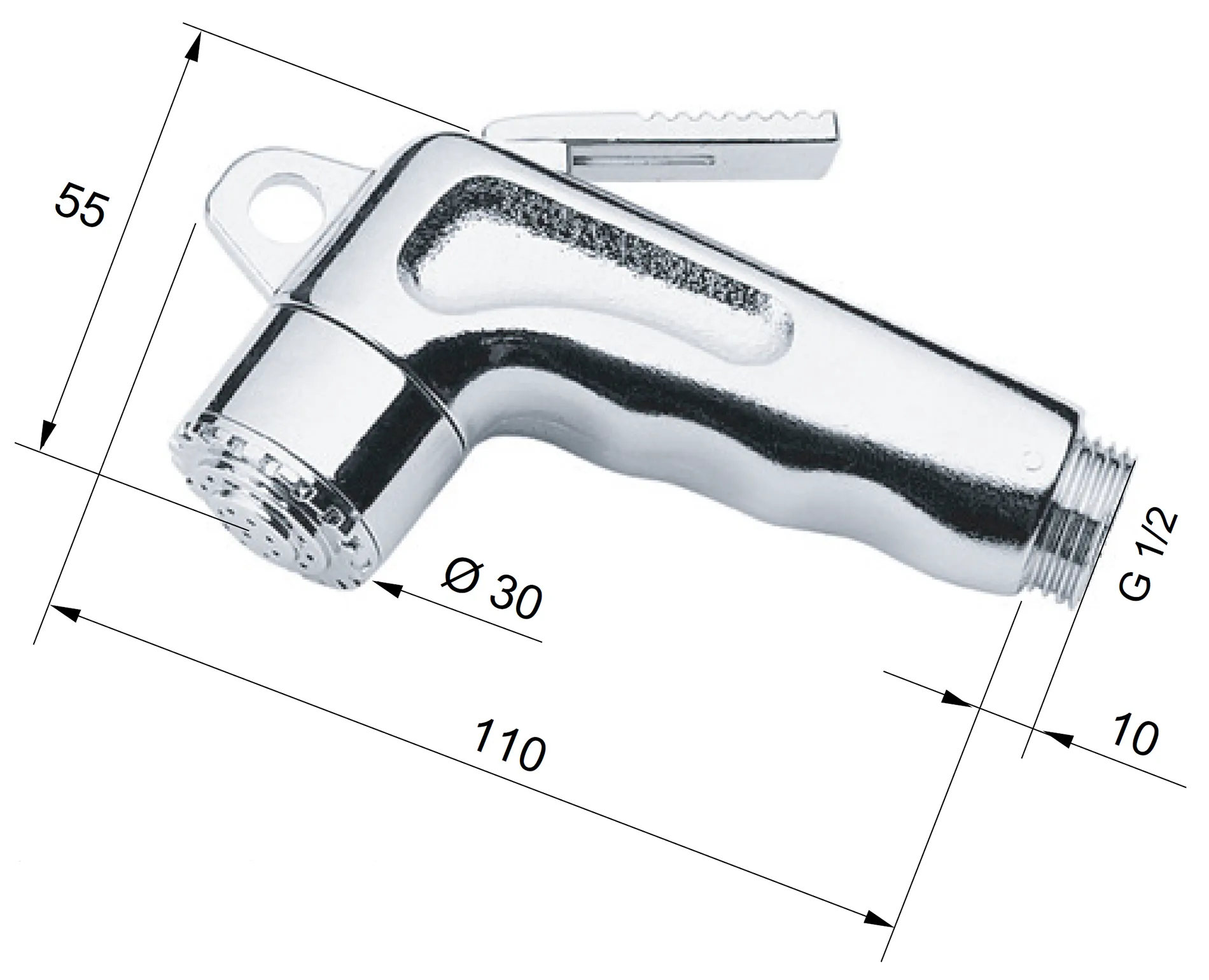 Remer 332DPCR Гигиенический душ пластиковый (хром)