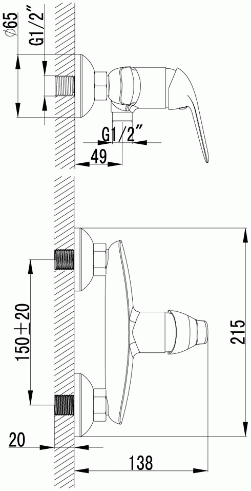 Lemark Plus Advance LM1203C Смеситель для душа