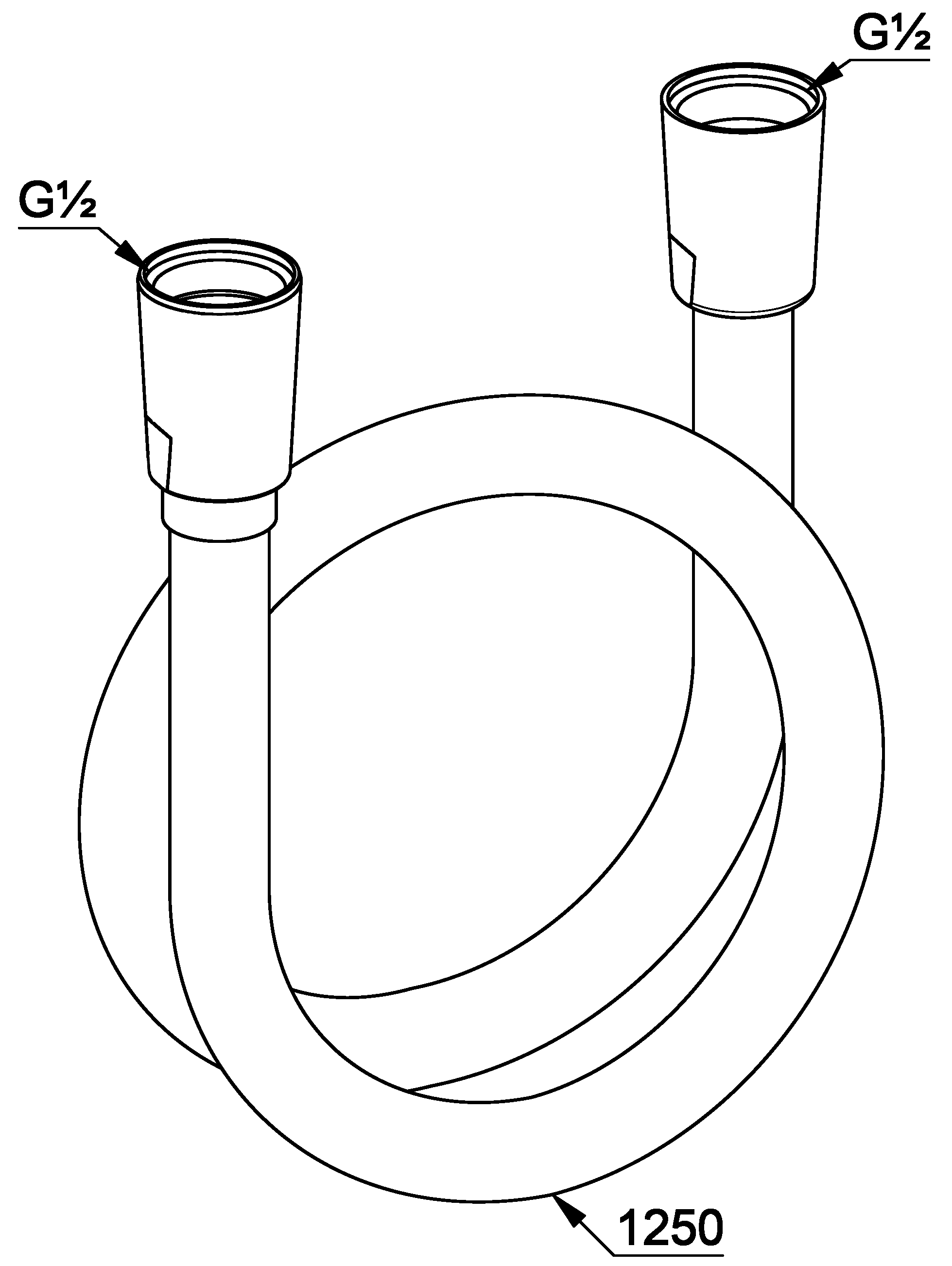 Kludi Logoflex 6105505-00 Шланг душевой 1.25 м