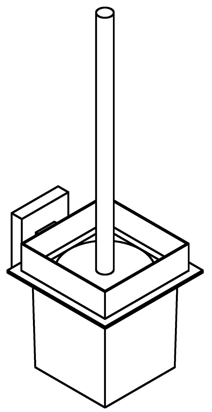 Rainbowl Cube 2790-3BP Ёршик настенный (чёрный)