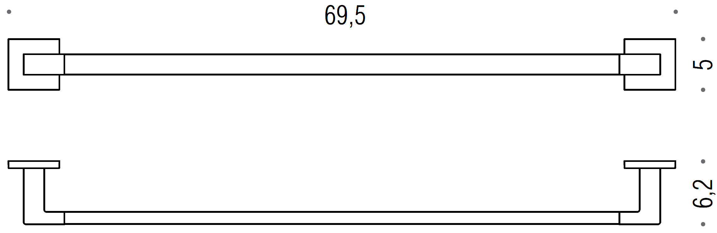 Colombo BasicQ B3711 Полотенцедержатель 65 см