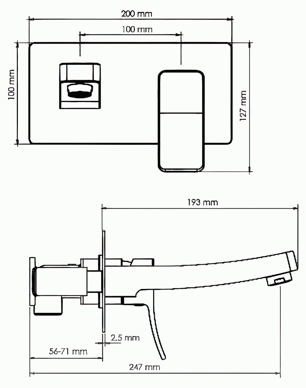 WasserKraft Aller 10630 Встраиваемый смеситель для раковины