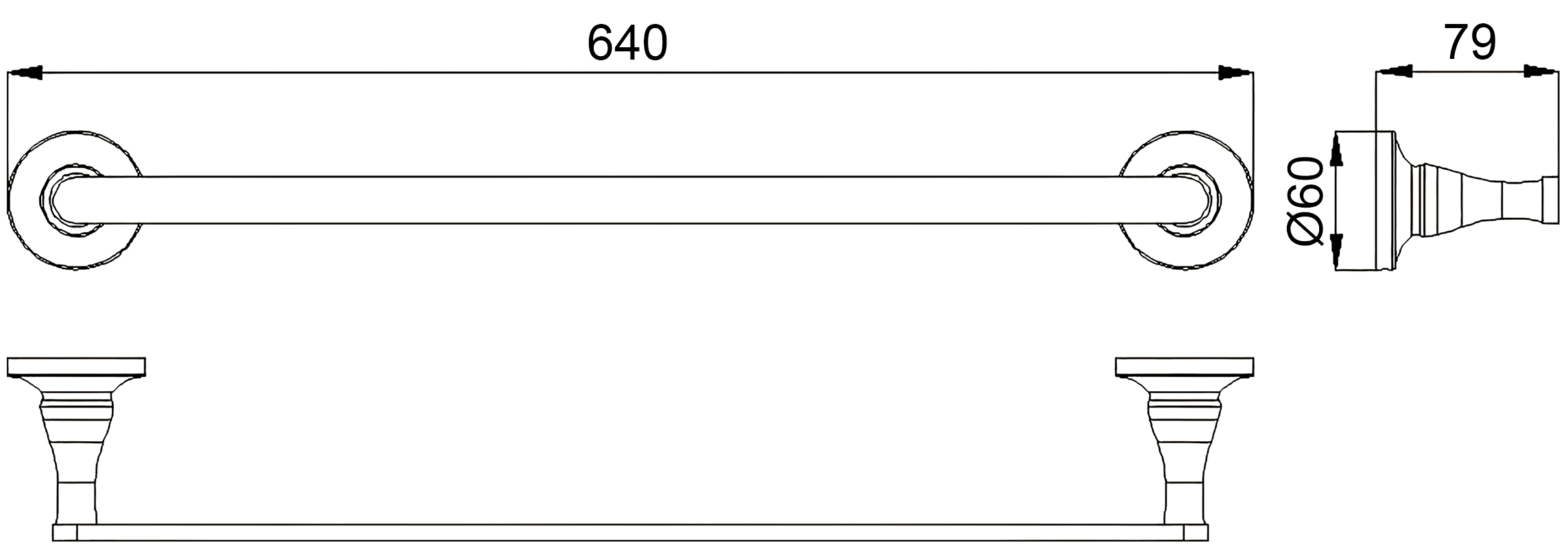 RUSH Corsica CO42531 Полотенцедержатель 60 см