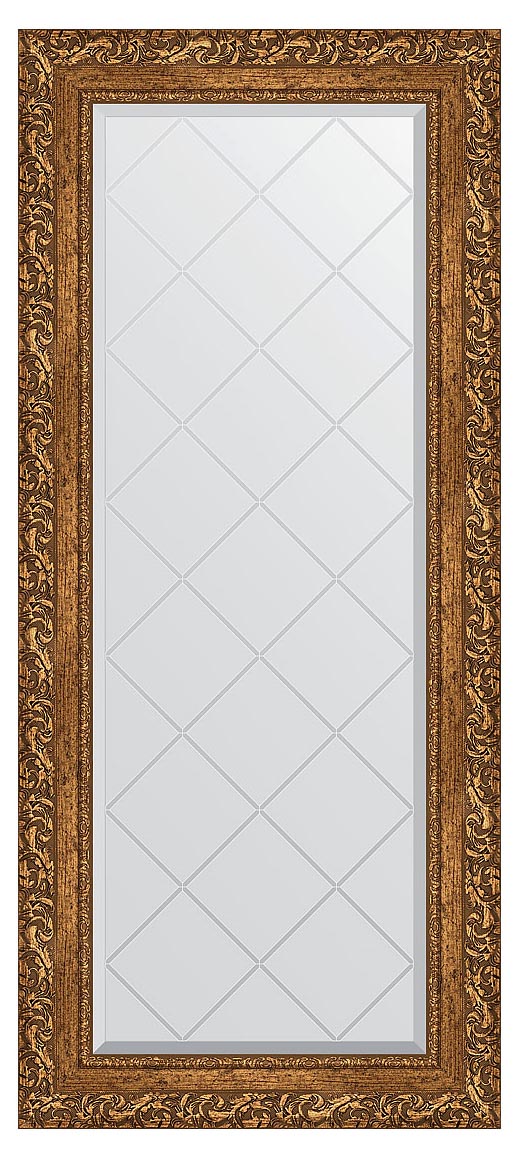 Evoform Exclusive-G BY4056 Зеркало с гравировкой в багетной раме 55x125