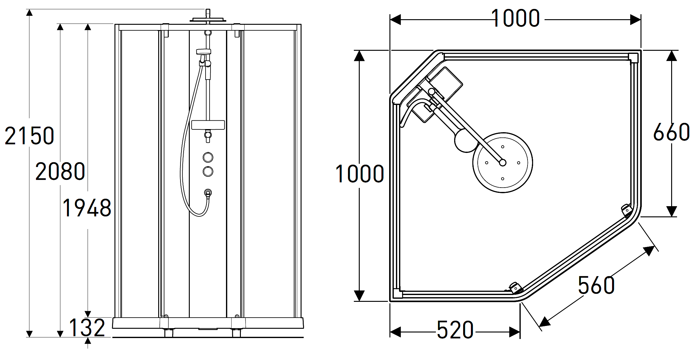 IDO Showerama 10-5 Comfort 131.404.207.313 Душевая кабина 100х100 (прозрачное/белый)