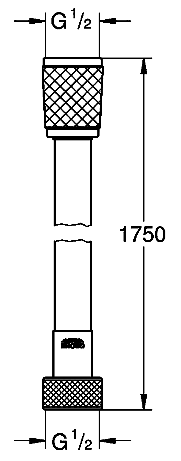 Grohe Rotaflex 28410 002 Душевой шланг 1.75 м