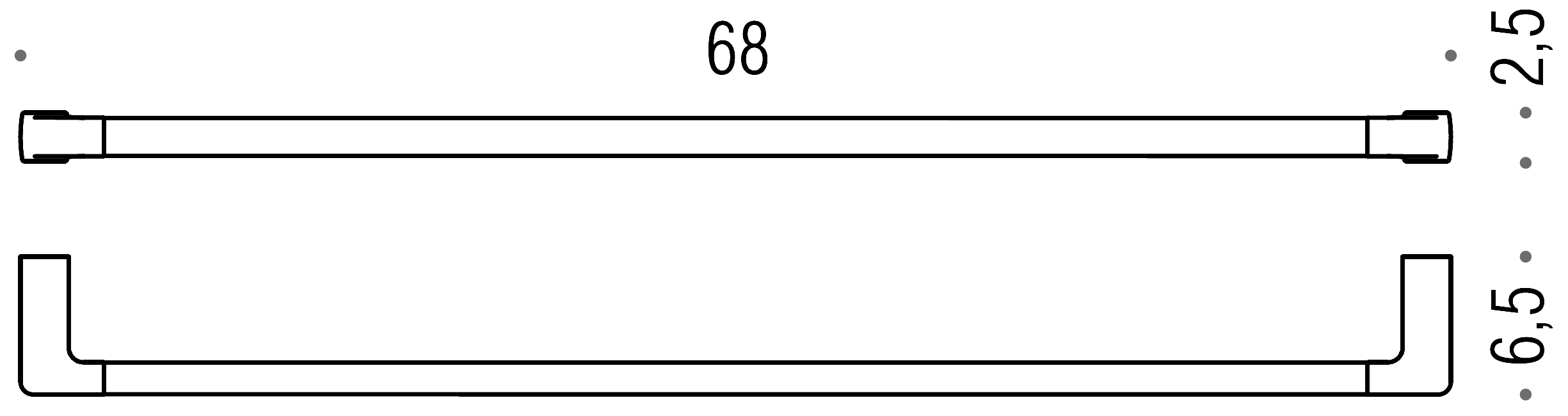 Colombo lulu B6211 HPS Полотенцедержатель 68 см (золото)