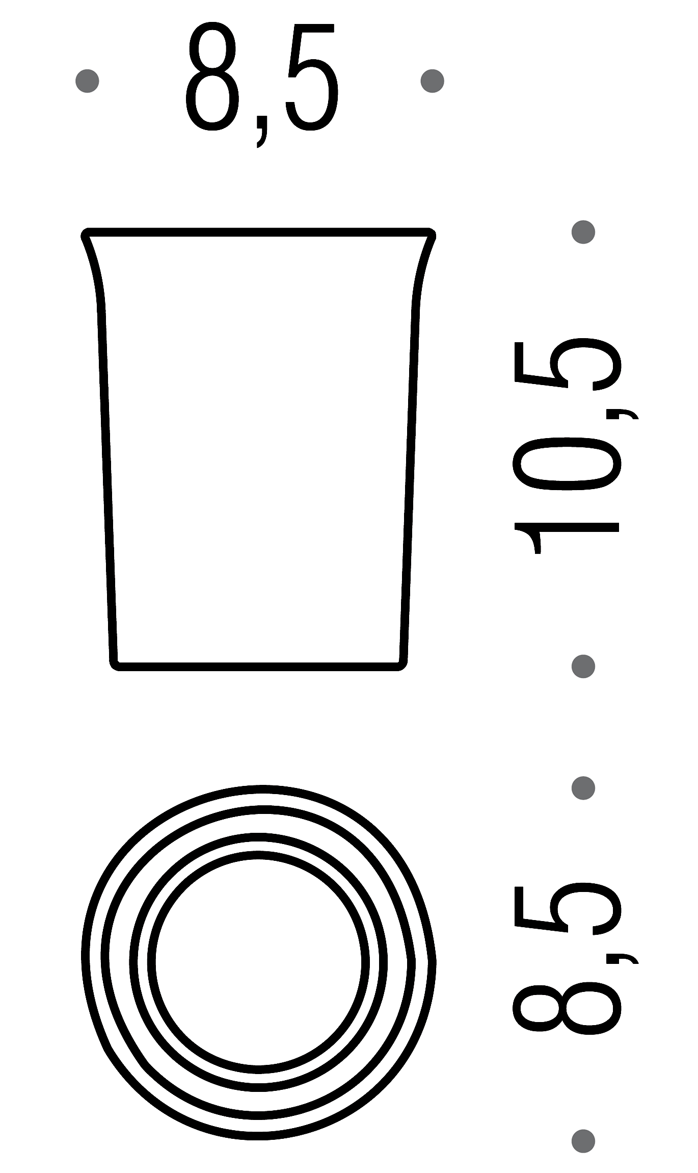 Colombo Link B2452 Стакан стеклянный (запасная часть)