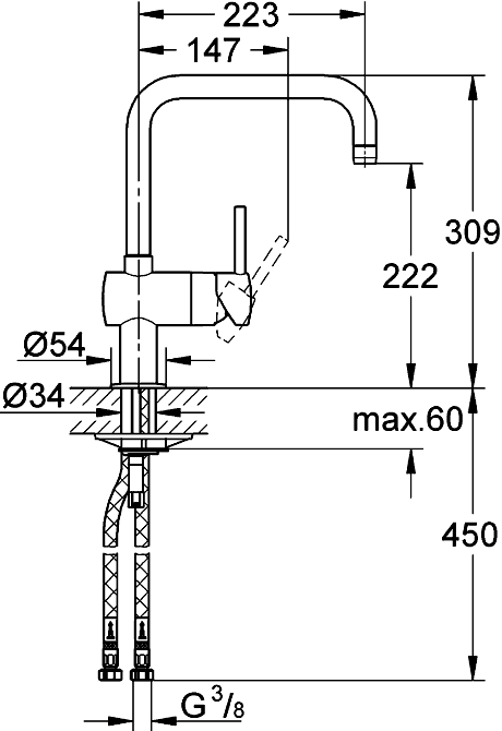 Grohe Minta 32488 000  Смеситель кухонный