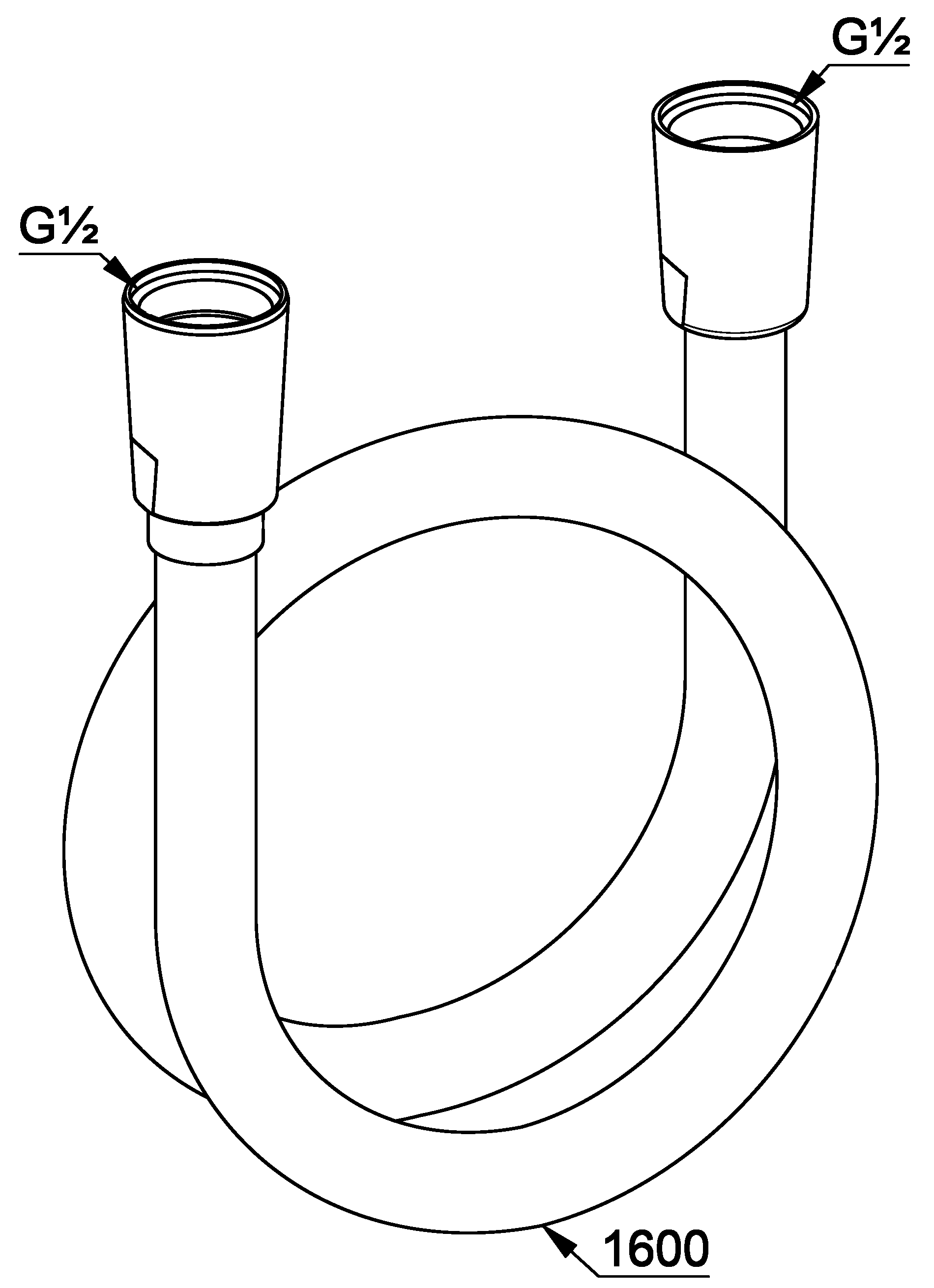 Kludi Logoflex 6105605-00 Шланг душевой 1.60 м