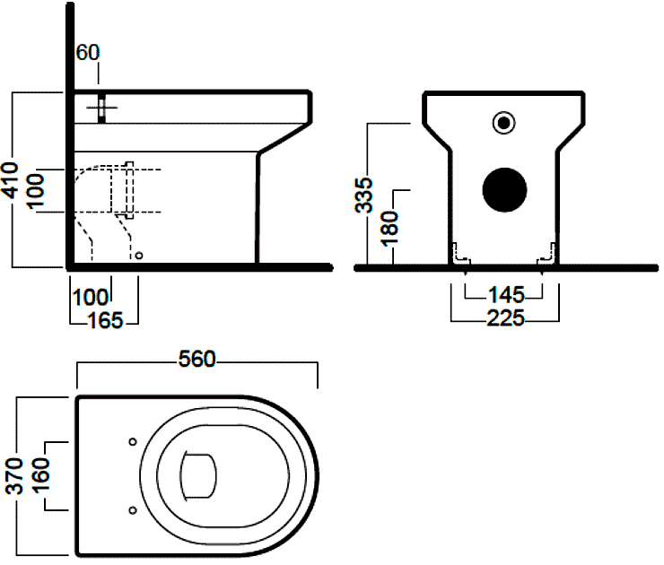 Hatria DayTime YOYY  Унитаз подвесной с крышкой Softclose