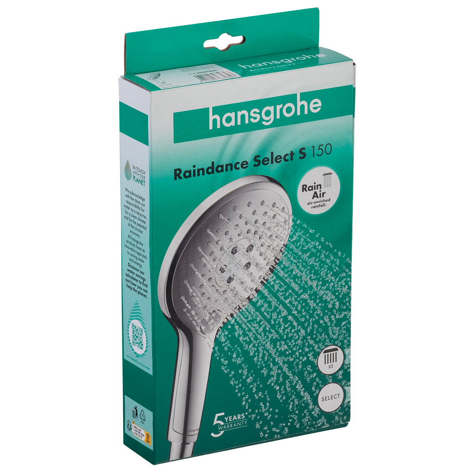 Hansgrohe RainDance Select 28587 000 S150 Ручной душ (3 режима)