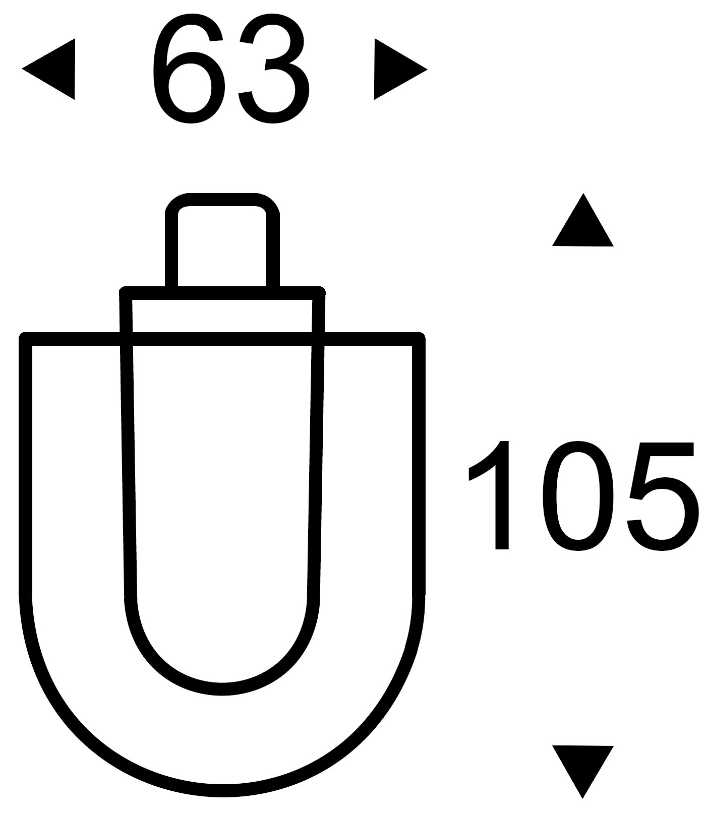 Langberger 202-B04 Сменная щётка для ёршика Ø63 (белый)