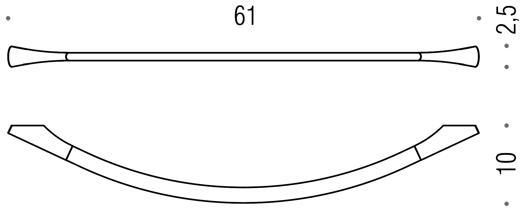 Colombo Land B2811 Полотенцедержатель 61 см